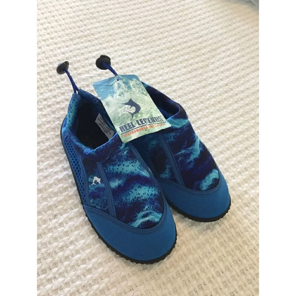 Reel Legends BOY’S Size 4 Blue GULF K Water Shoes